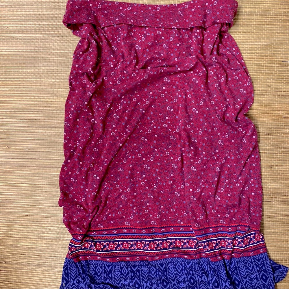 FADED GLORY Boho Print Maxi Skirt Size 2XLarge